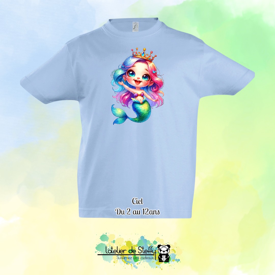 Tee shirt Max - Sirène arc-en-ciel – Image 5