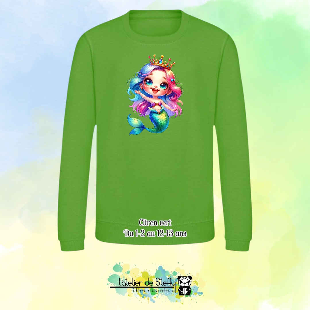 Sweat col rond Lyzo - Sirène arc-en-ciel – Image 11