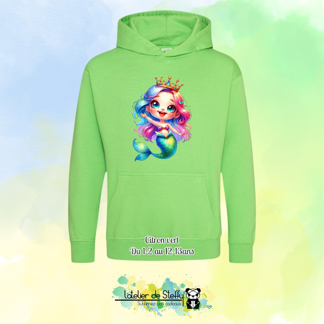 Sweat capuche Noah - Sirène arc-en-ciel – Image 14