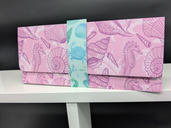 Pochette cadeau - Coquillages roses