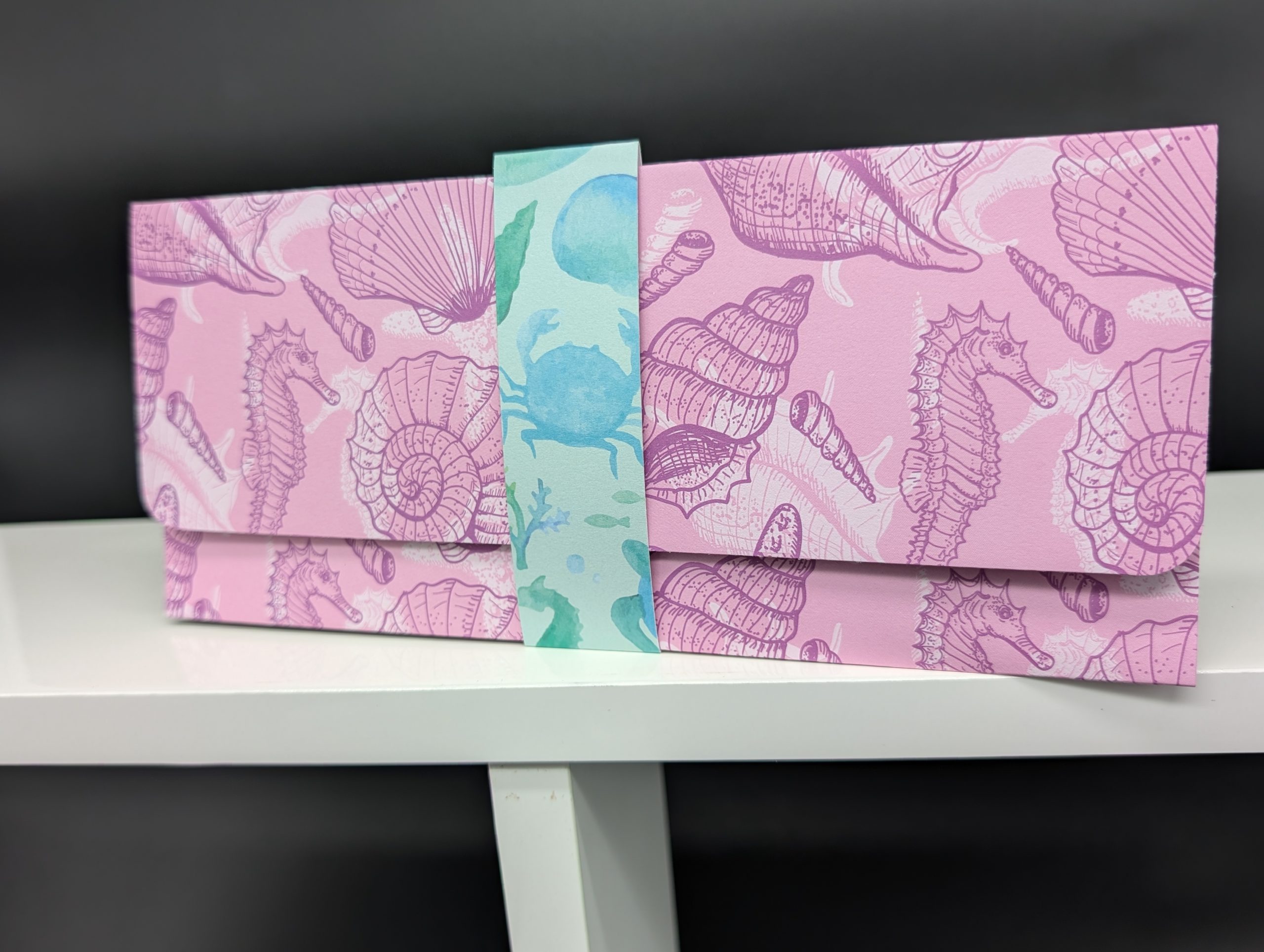 Pochette cadeau - Coquillages roses