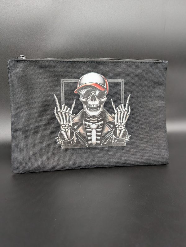 Pochette/trousse - Crâne casquette