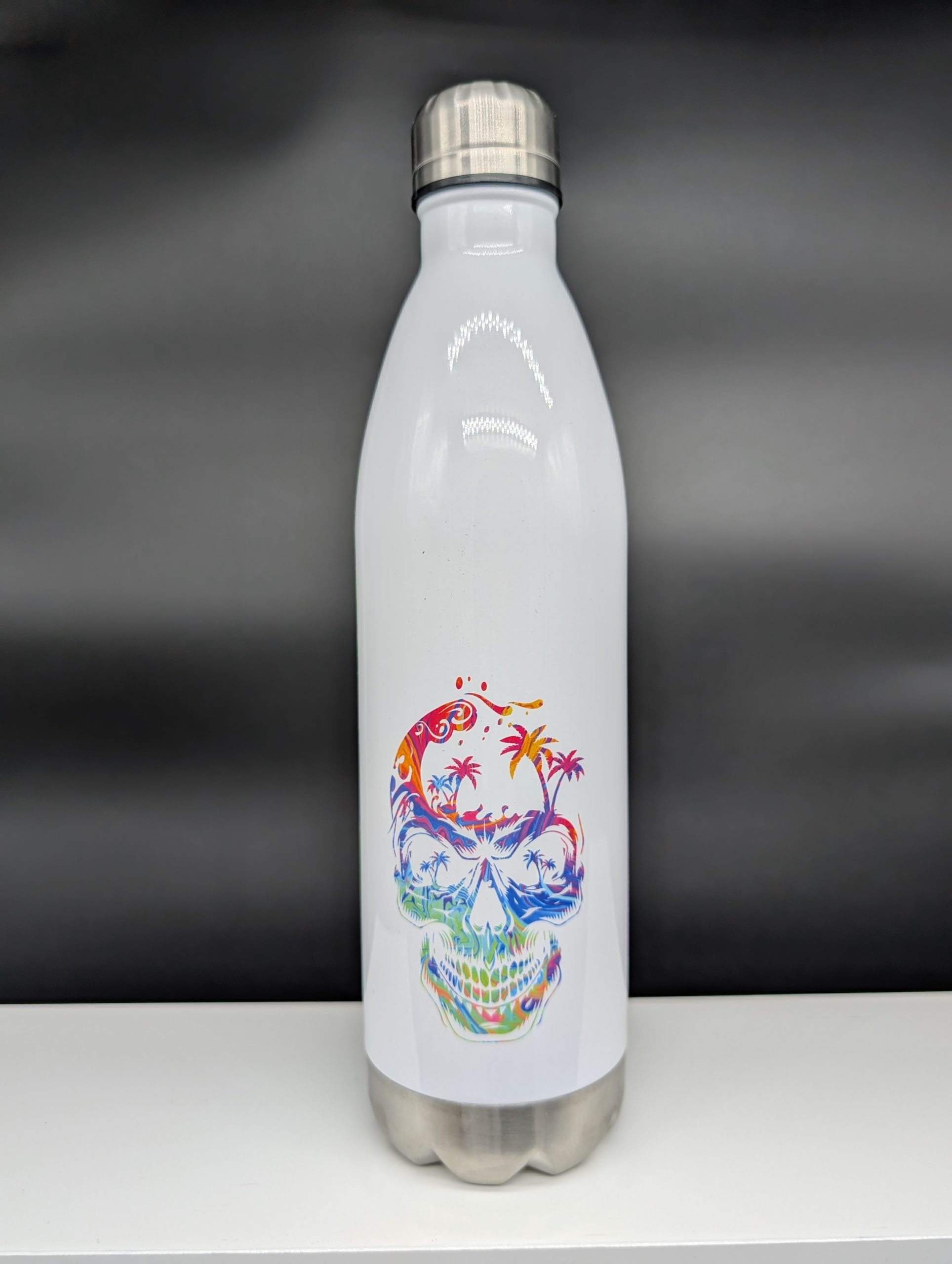 Bouteille isotherme 75cl - Crâne multicolore