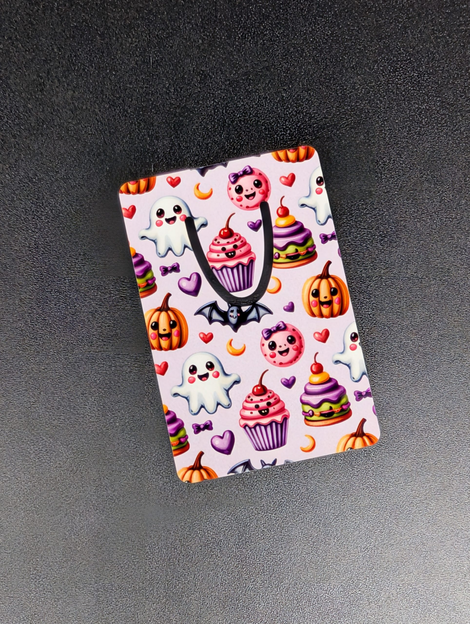 Marque page en alu - Fantôme et cupcake