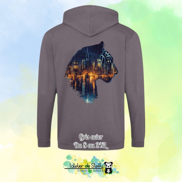 Veste sweat capuche Tof - Tigre nocturne – Image 10