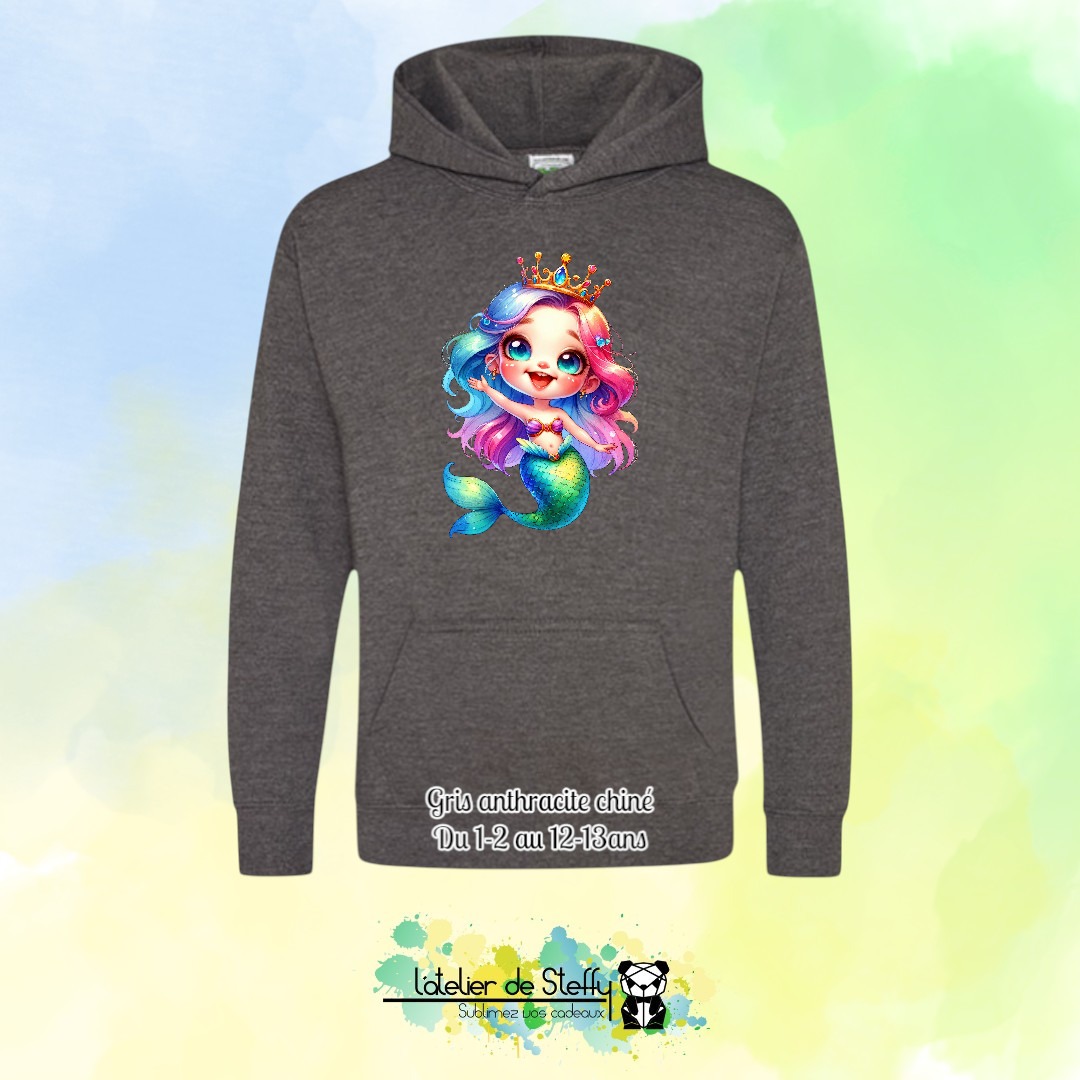 Sweat capuche Noah - Sirène arc-en-ciel – Image 15