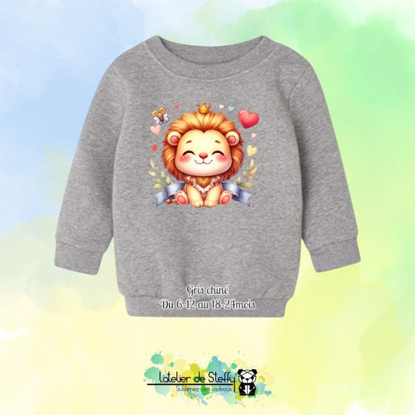 Sweat col rond Choupinou - Lionceau kawaii – Image 3