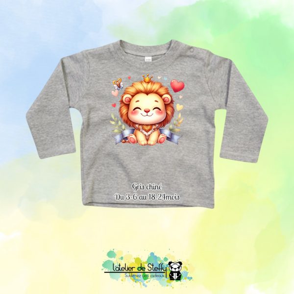 Tee shirt manches longues Bibouille - Lionceau kawaii – Image 4