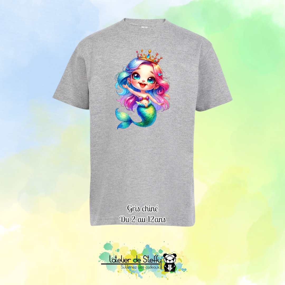 Tee shirt Max - Sirène arc-en-ciel – Image 6