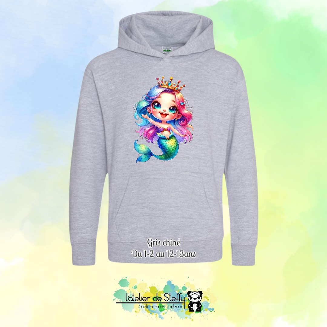 Sweat capuche Noah - Sirène arc-en-ciel – Image 16