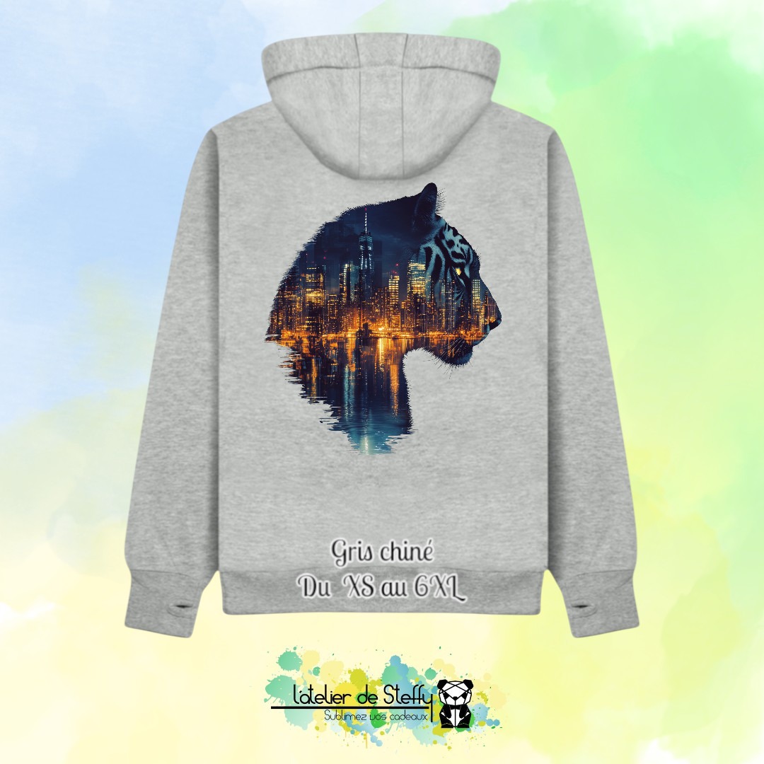 Sweat capuche JP - Tigre nocturne – Image 15