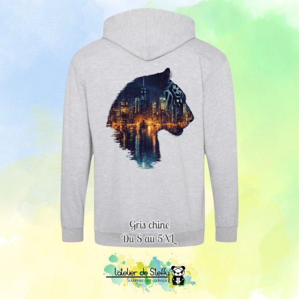 Veste sweat capuche Tof - Tigre nocturne – Image 12