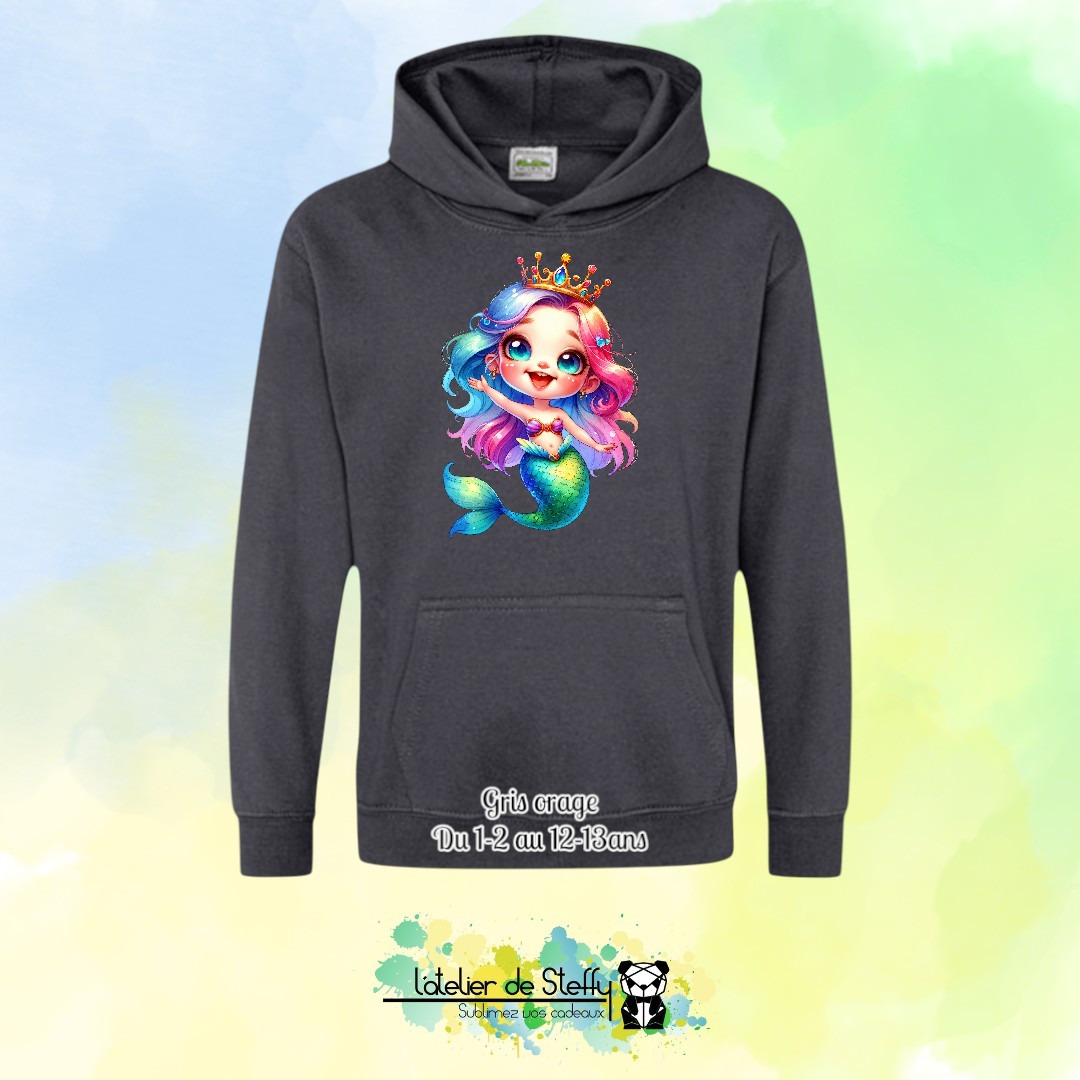 Sweat capuche Noah - Sirène arc-en-ciel – Image 17