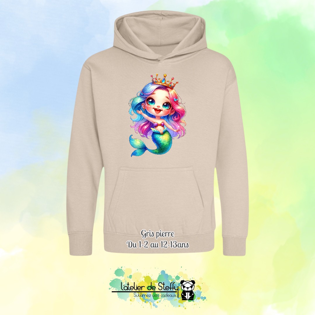 Sweat capuche Noah - Sirène arc-en-ciel – Image 18