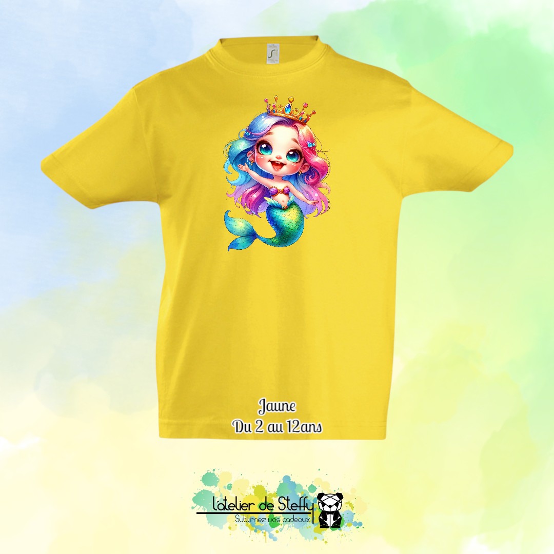 Tee shirt Max - Sirène arc-en-ciel – Image 7