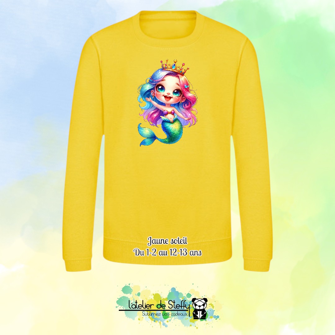 Sweat col rond Lyzo - Sirène arc-en-ciel – Image 15