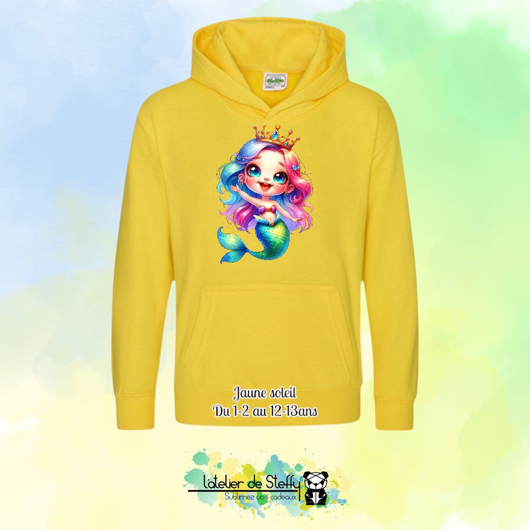 Sweat capuche Noah - Sirène arc-en-ciel – Image 21