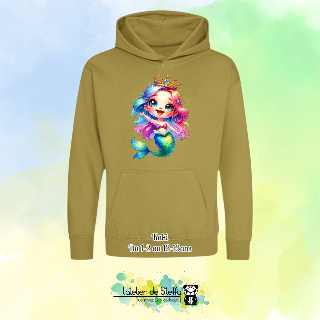 Sweat capuche Noah - Sirène arc-en-ciel – Image 22