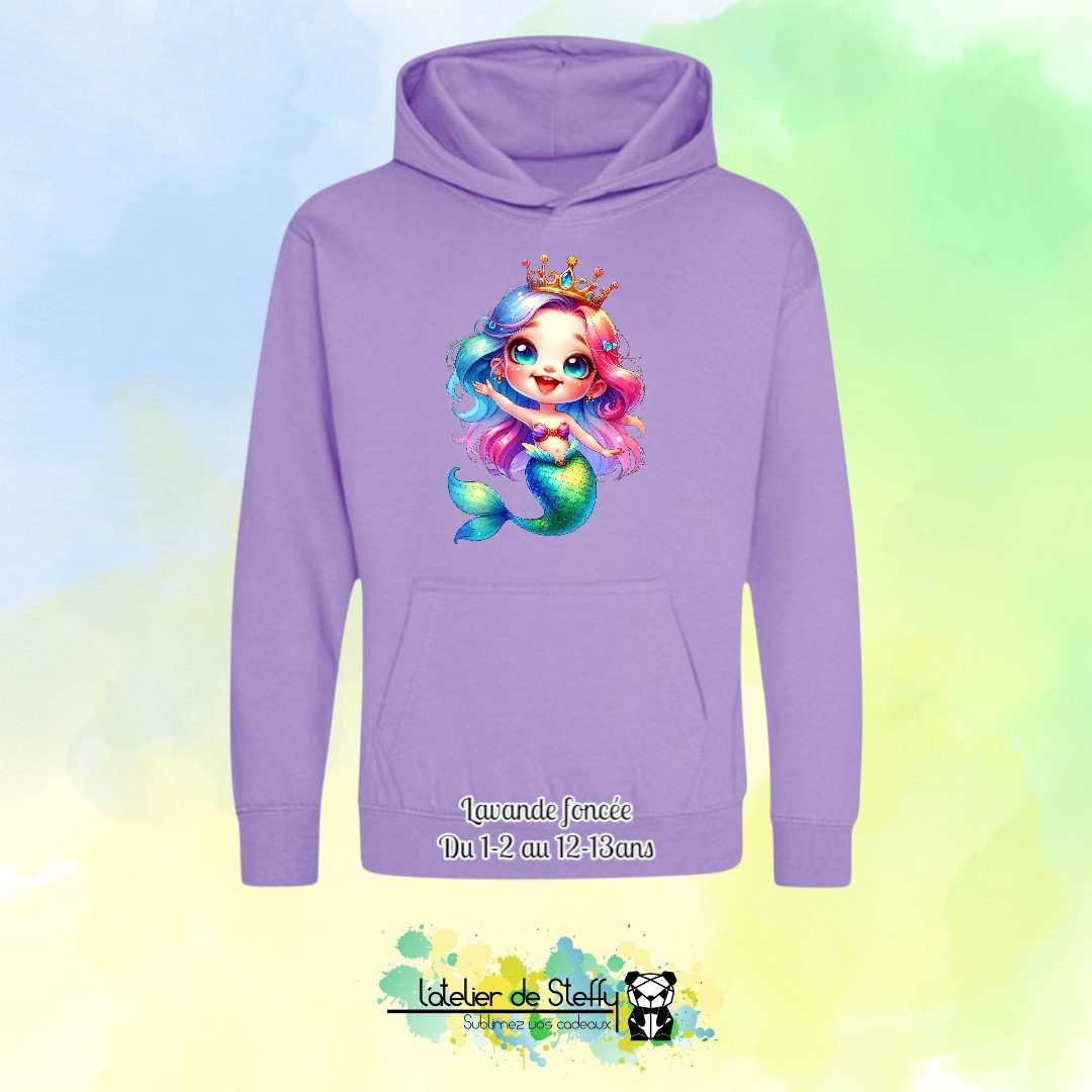 Sweat capuche Noah - Sirène arc-en-ciel – Image 23