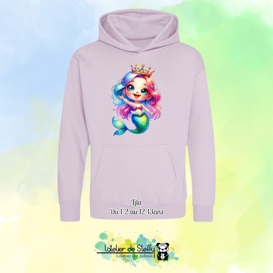 Sweat capuche Noah - Sirène arc-en-ciel – Image 24