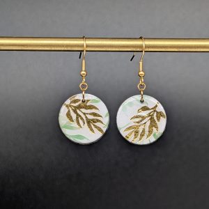 Boucles d'oreilles Livia - Feuillage doré (avec défaut)