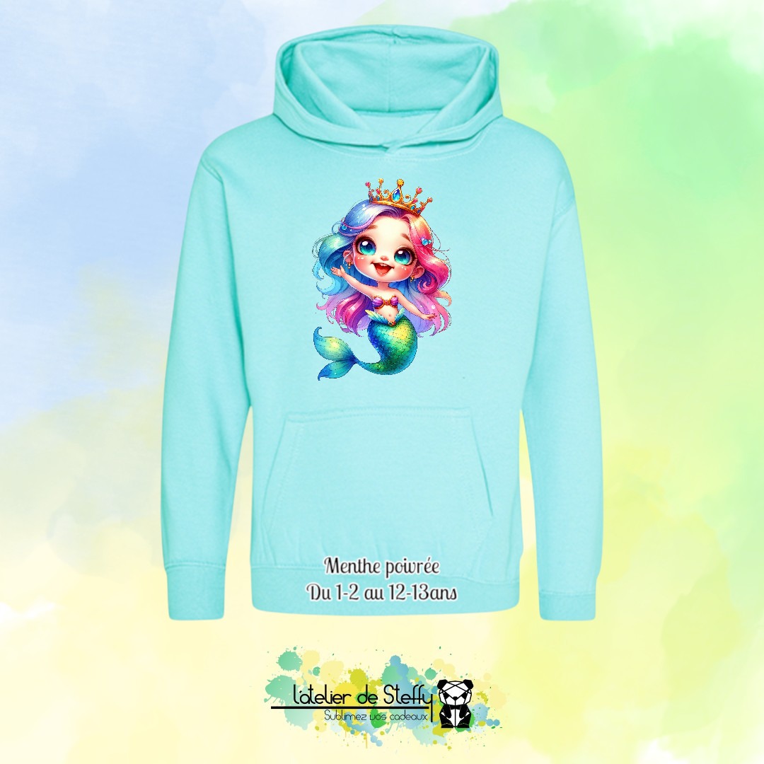 Sweat capuche Noah - Sirène arc-en-ciel – Image 25