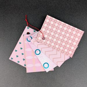 Lot de 5 étiquettes cadeau - Motifs roses