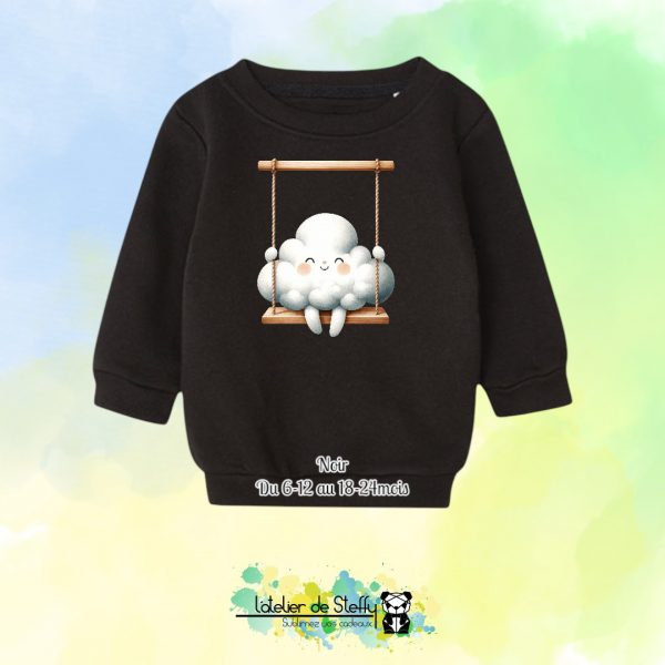 Sweat col rond Choupinou - Nuage balançoire – Image 5
