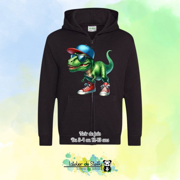Veste sweat capuche Lou - T-rex cool – Image 11