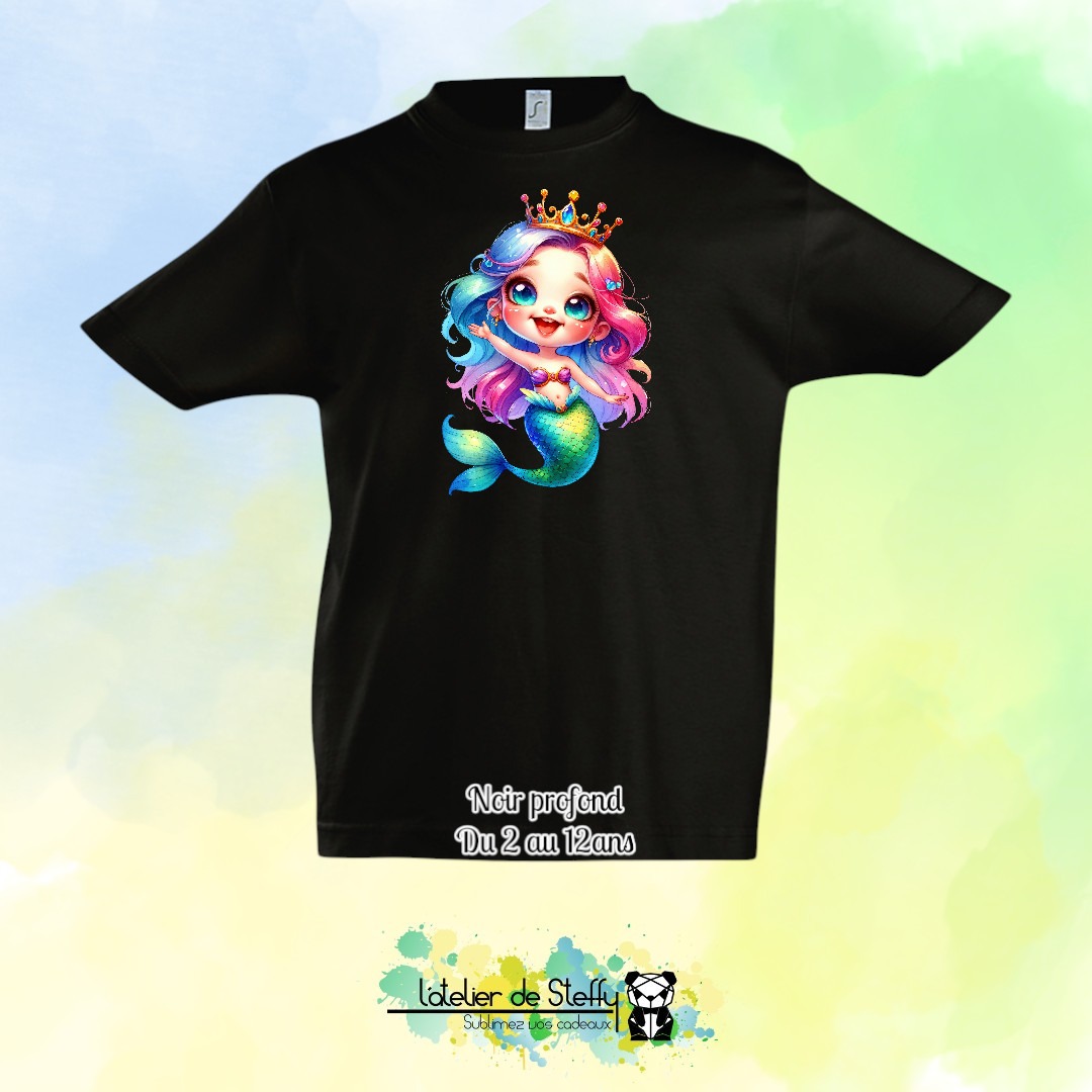 Tee shirt Max - Sirène arc-en-ciel – Image 8