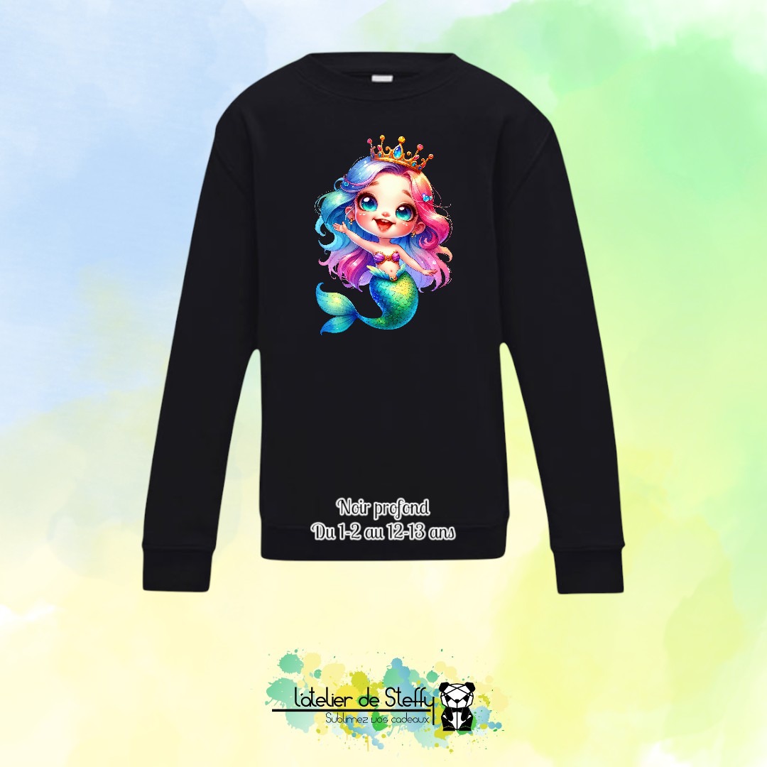 Sweat col rond Lyzo - Sirène arc-en-ciel – Image 20