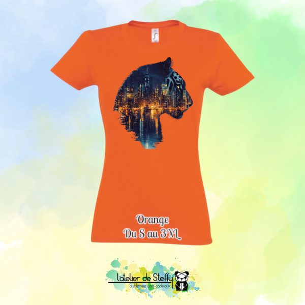 Tee shirt Steffy - Tigre nocturne – Image 22