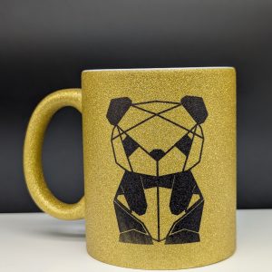 Mug paillettes doré - Panda de l'atelier