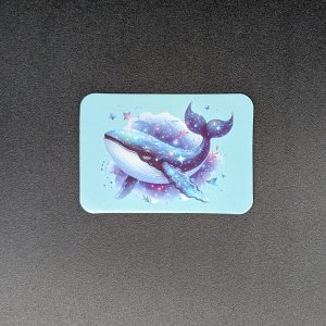 Magnet rectangle - Baleine glitter
