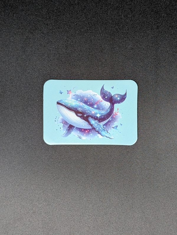 Magnet rectangle - Baleine glitter