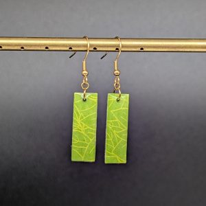 Boucles d'oreilles Paola - Feuillage citronné