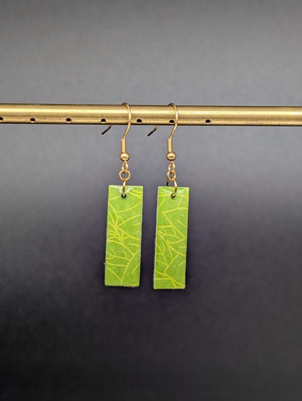Boucles d'oreilles Paola - Feuillage citronné