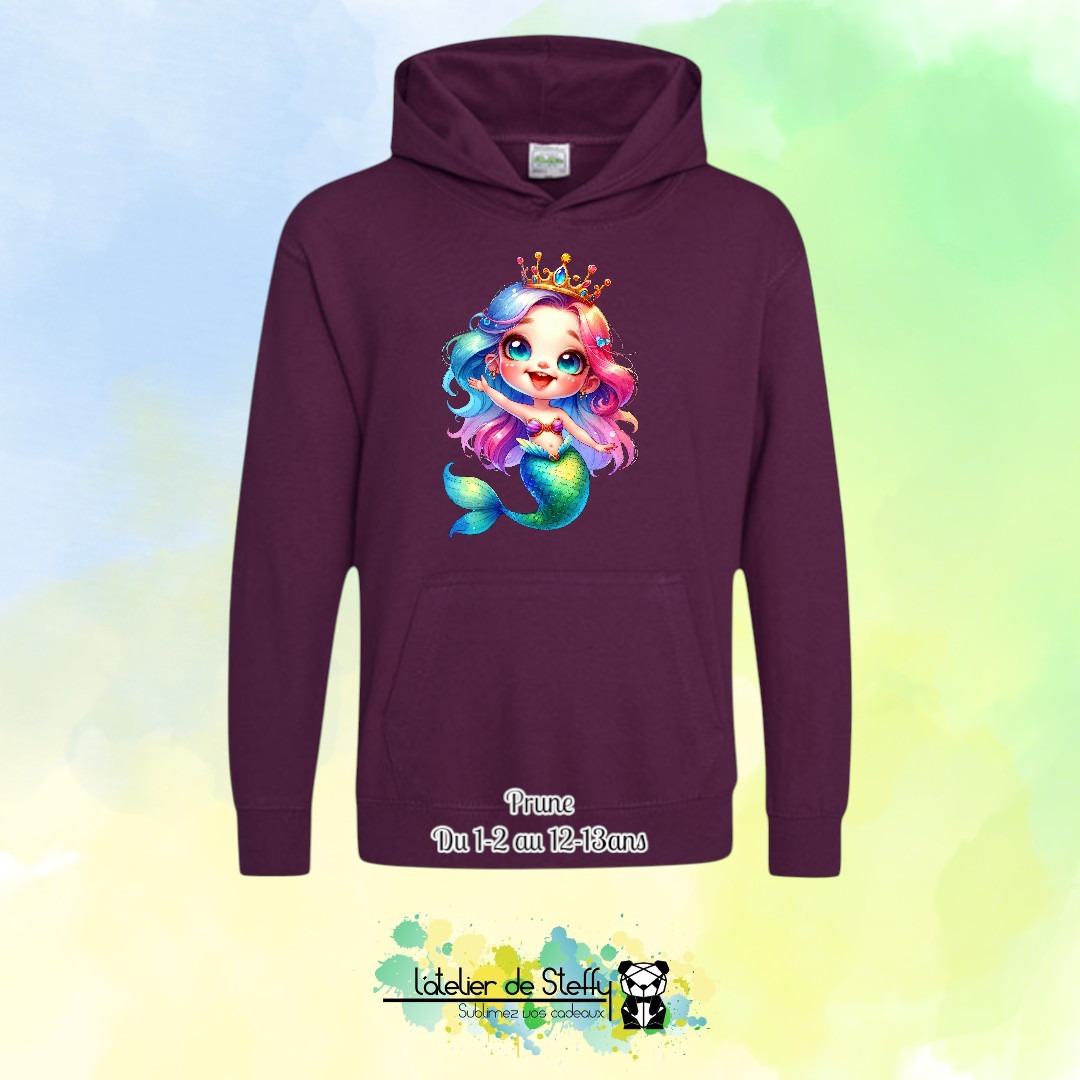 Sweat capuche Noah - Sirène arc-en-ciel – Image 31
