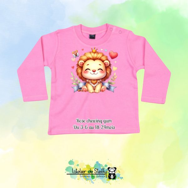 Tee shirt manches longues Bibouille - Lionceau kawaii – Image 6