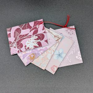 Lot de 5 étiquettes cadeau - Rose fleuri