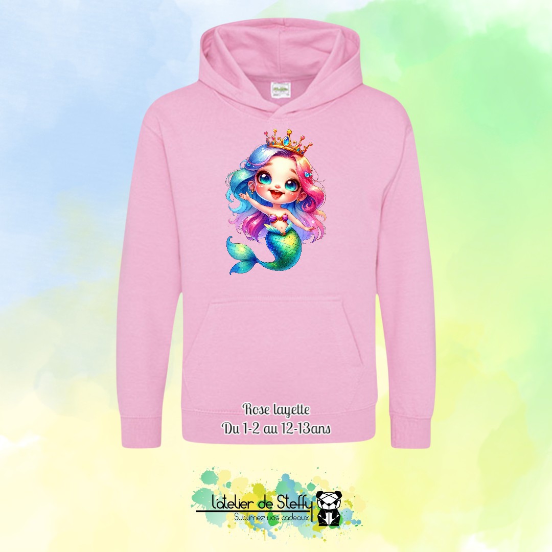 Sweat capuche Noah - Sirène arc-en-ciel – Image 33