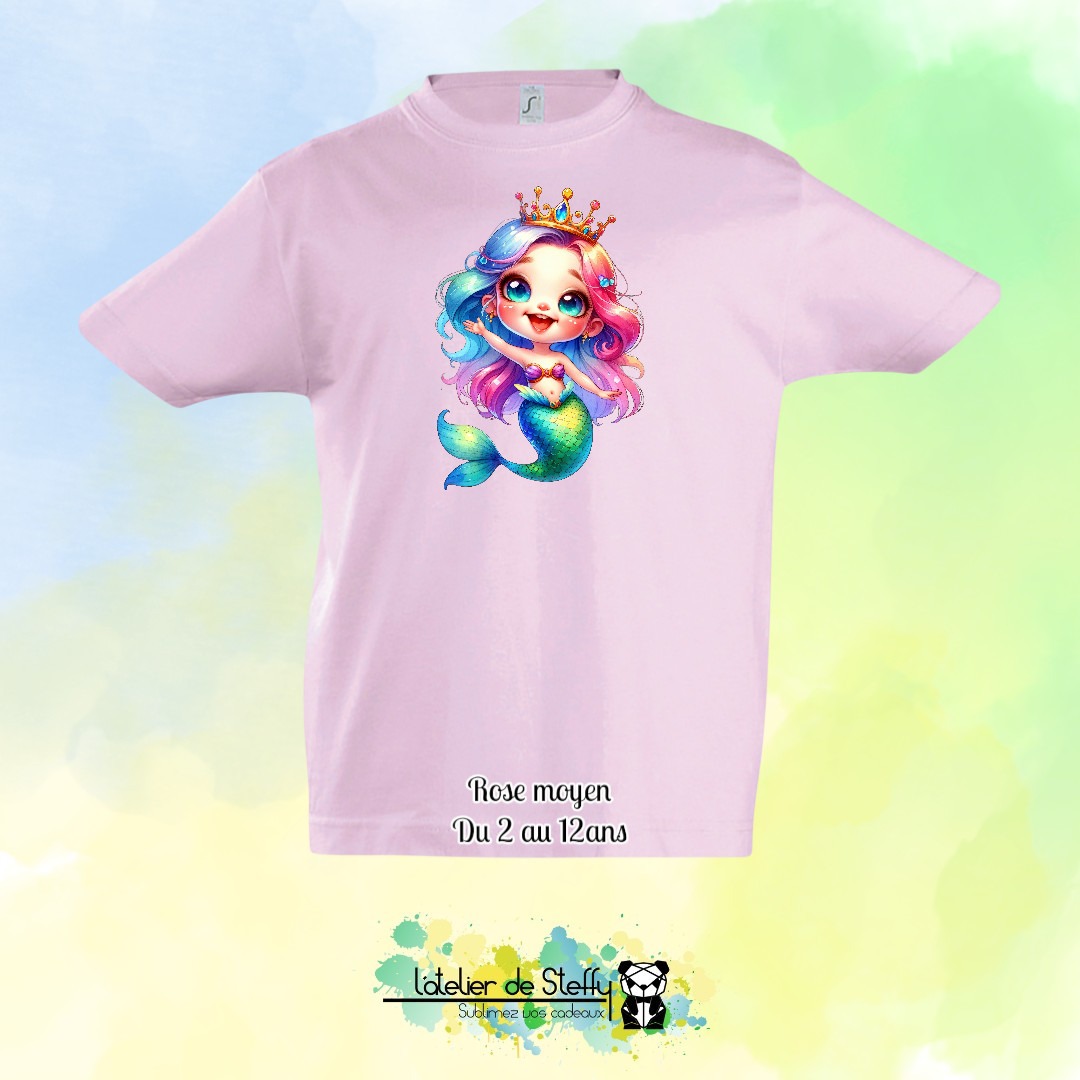 Tee shirt Max - Sirène arc-en-ciel – Image 10