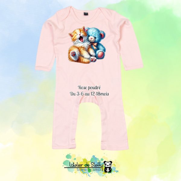 Barboteuse Pitchoune - Chaton et ourson – Image 6