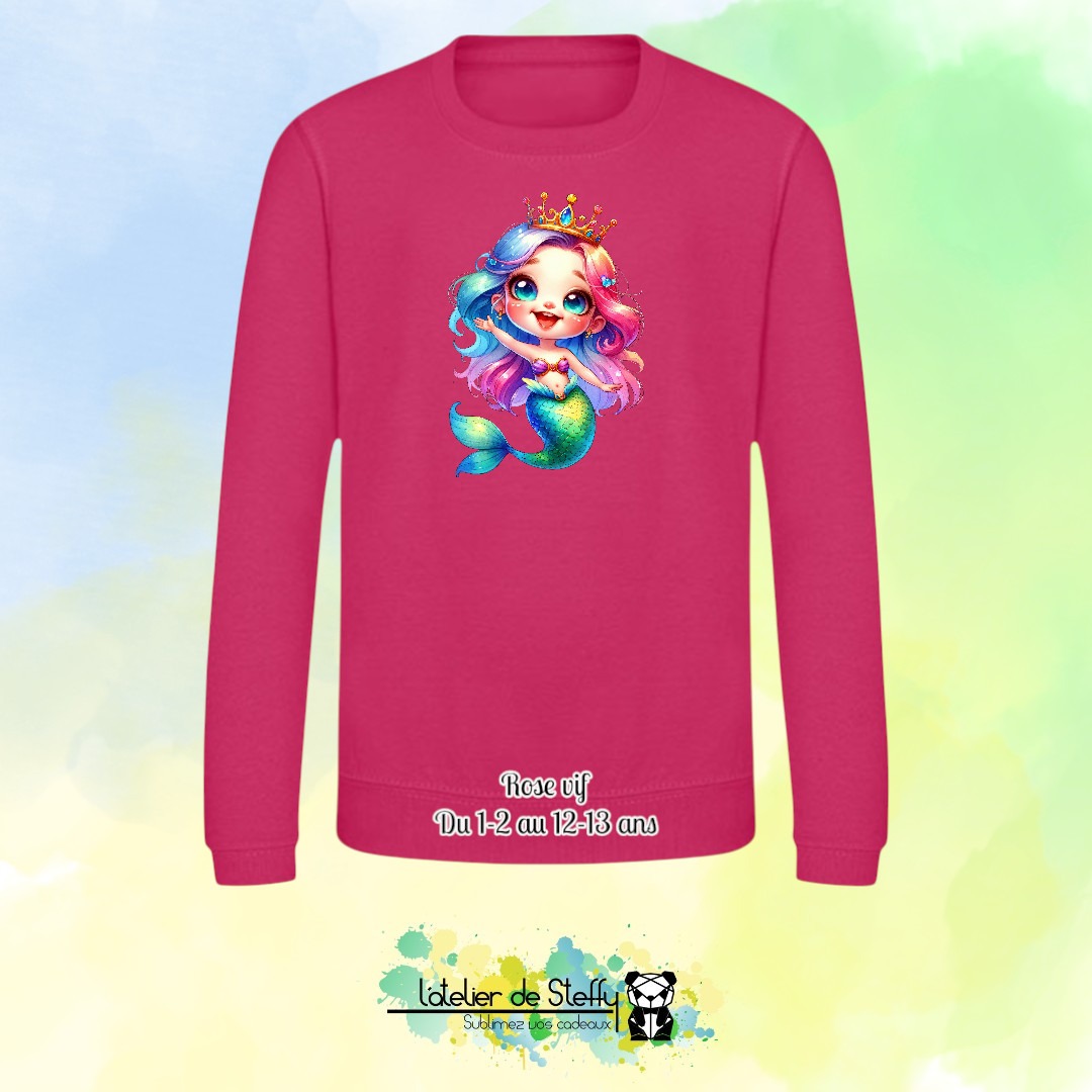 Sweat col rond Lyzo - Sirène arc-en-ciel – Image 22