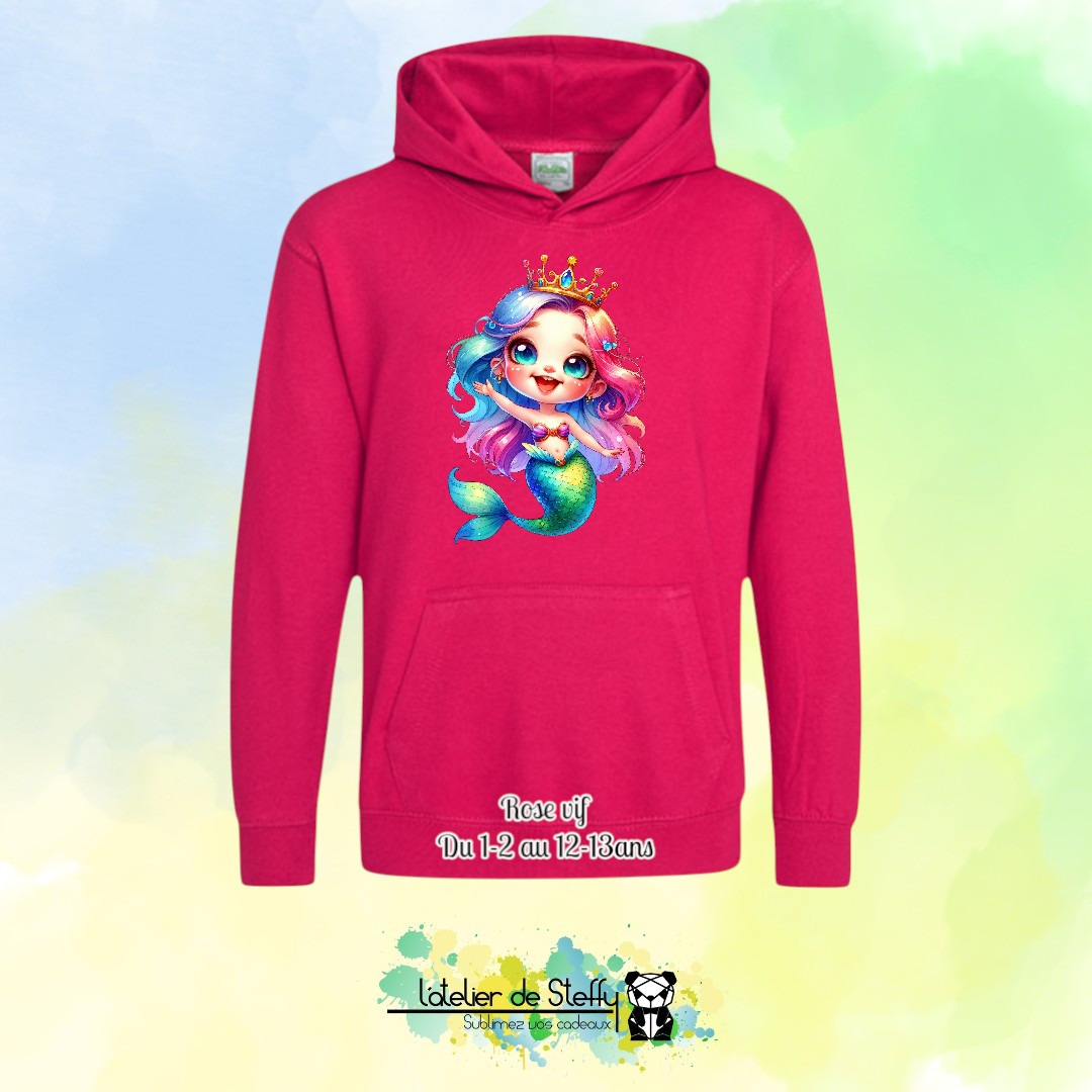 Sweat capuche Noah - Sirène arc-en-ciel – Image 34