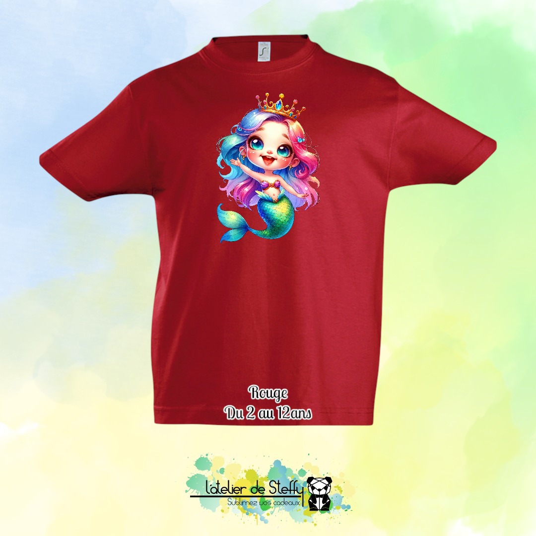 Tee shirt Max - Sirène arc-en-ciel – Image 11