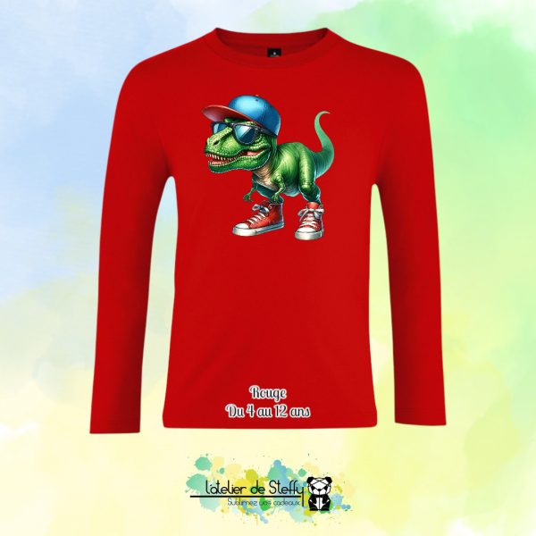 Tee shirt manches longues Ethan - T-rex cool – Image 6