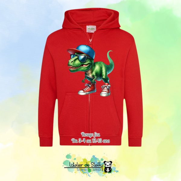 Veste sweat capuche Lou - T-rex cool – Image 15
