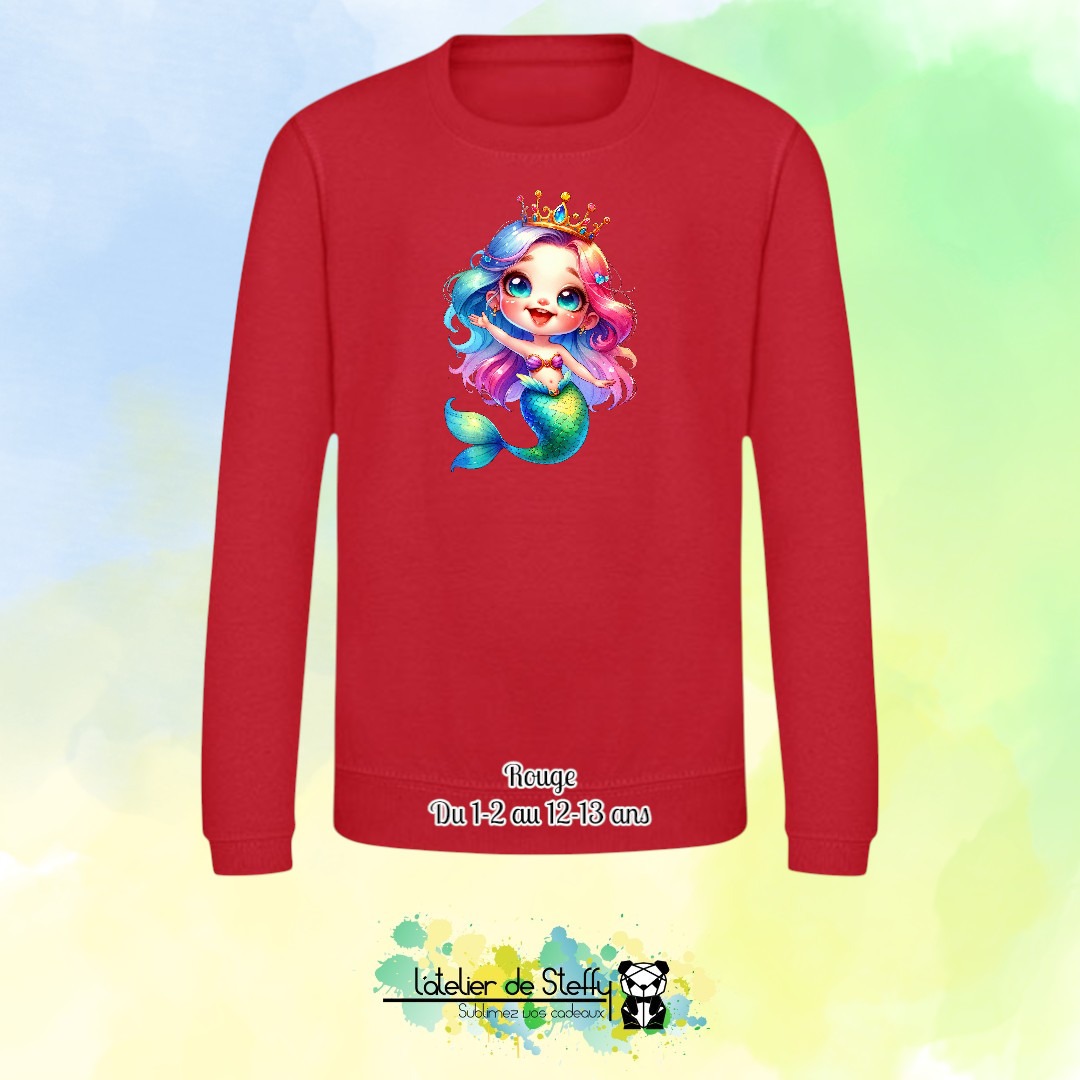 Sweat col rond Lyzo - Sirène arc-en-ciel – Image 23
