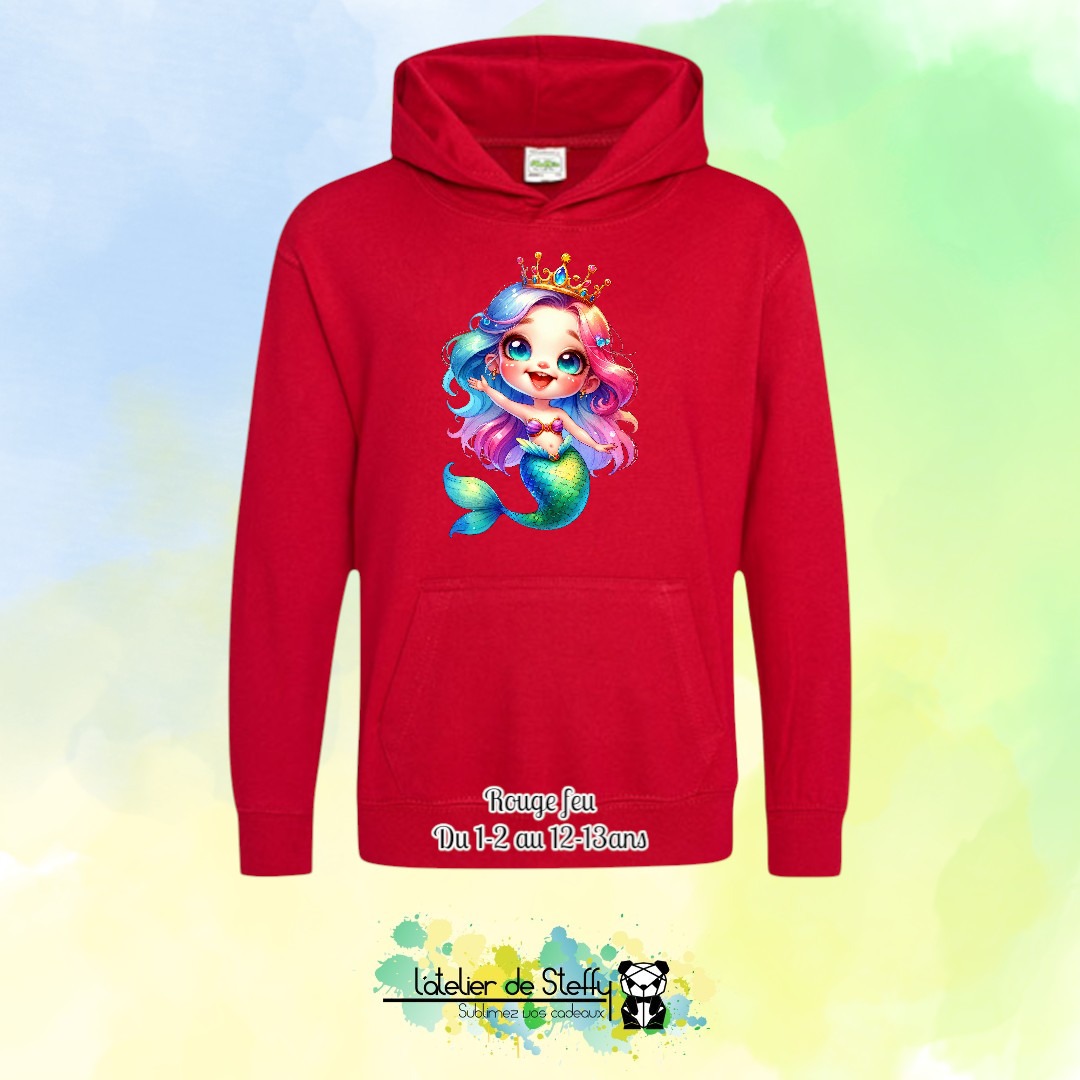 Sweat capuche Noah - Sirène arc-en-ciel – Image 35